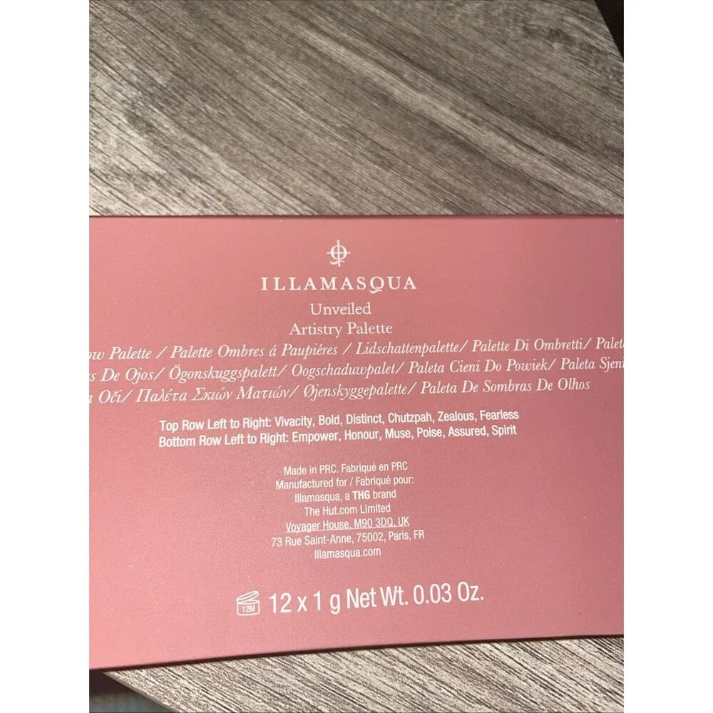 ILLAMASQUA UNVIELD ARTISTRY EYESHADOW PALETTE- 12 SHADES- BNIB $54 VALUE